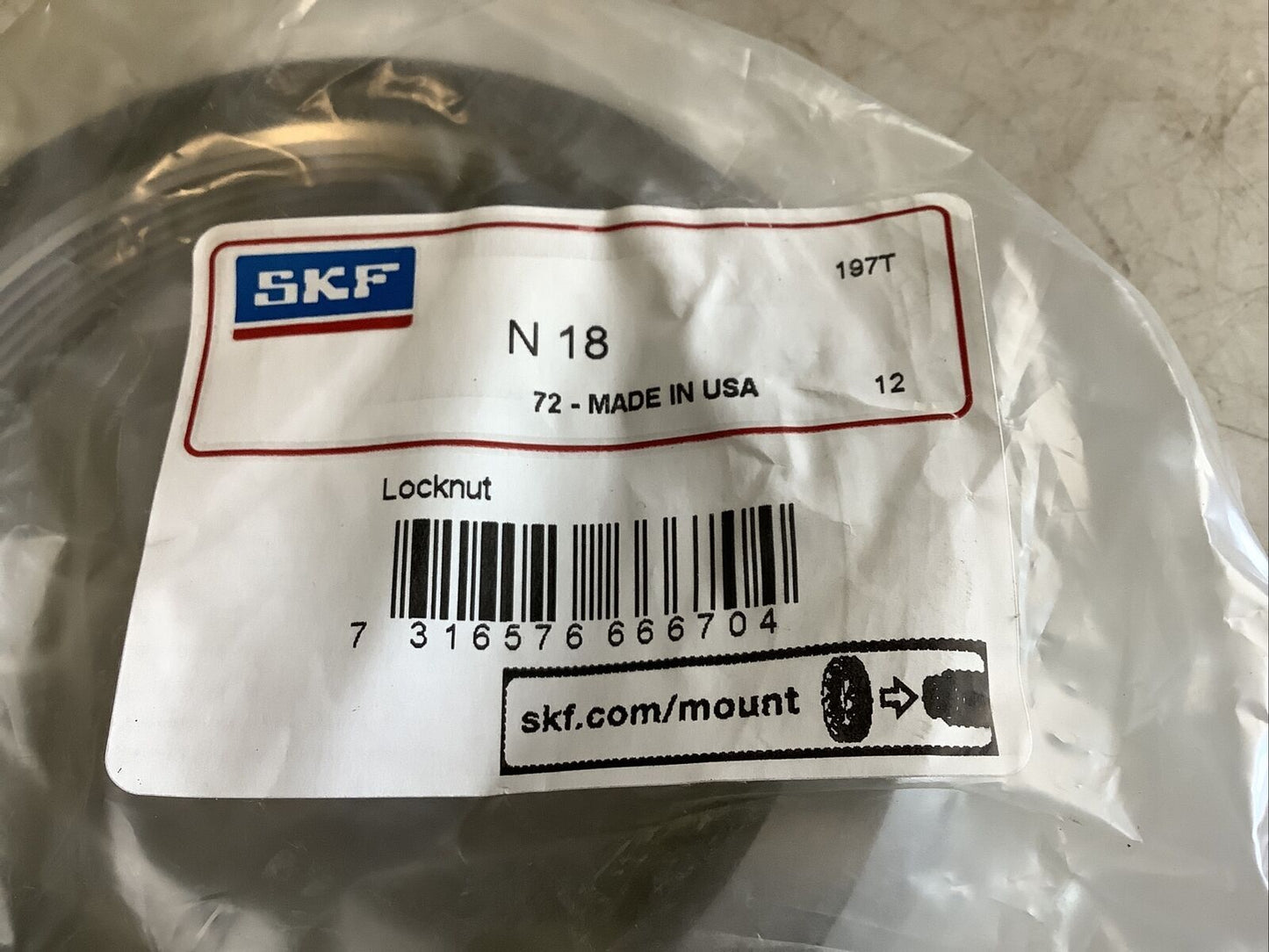 SKF N18 LOCK NUT 678 - QTY 2