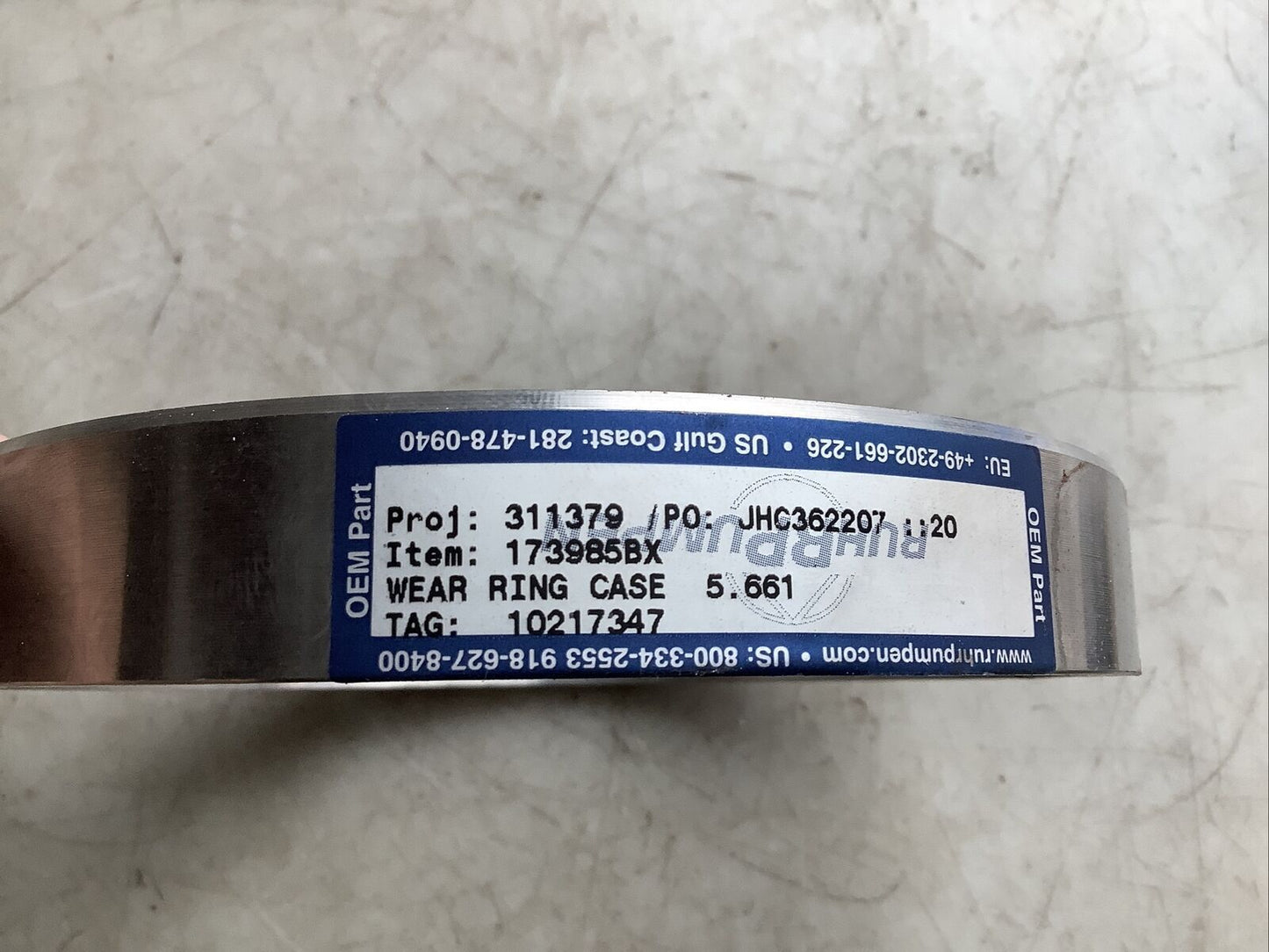 OEM 173985BX WEAR RING CASE 5.661IN ID 678