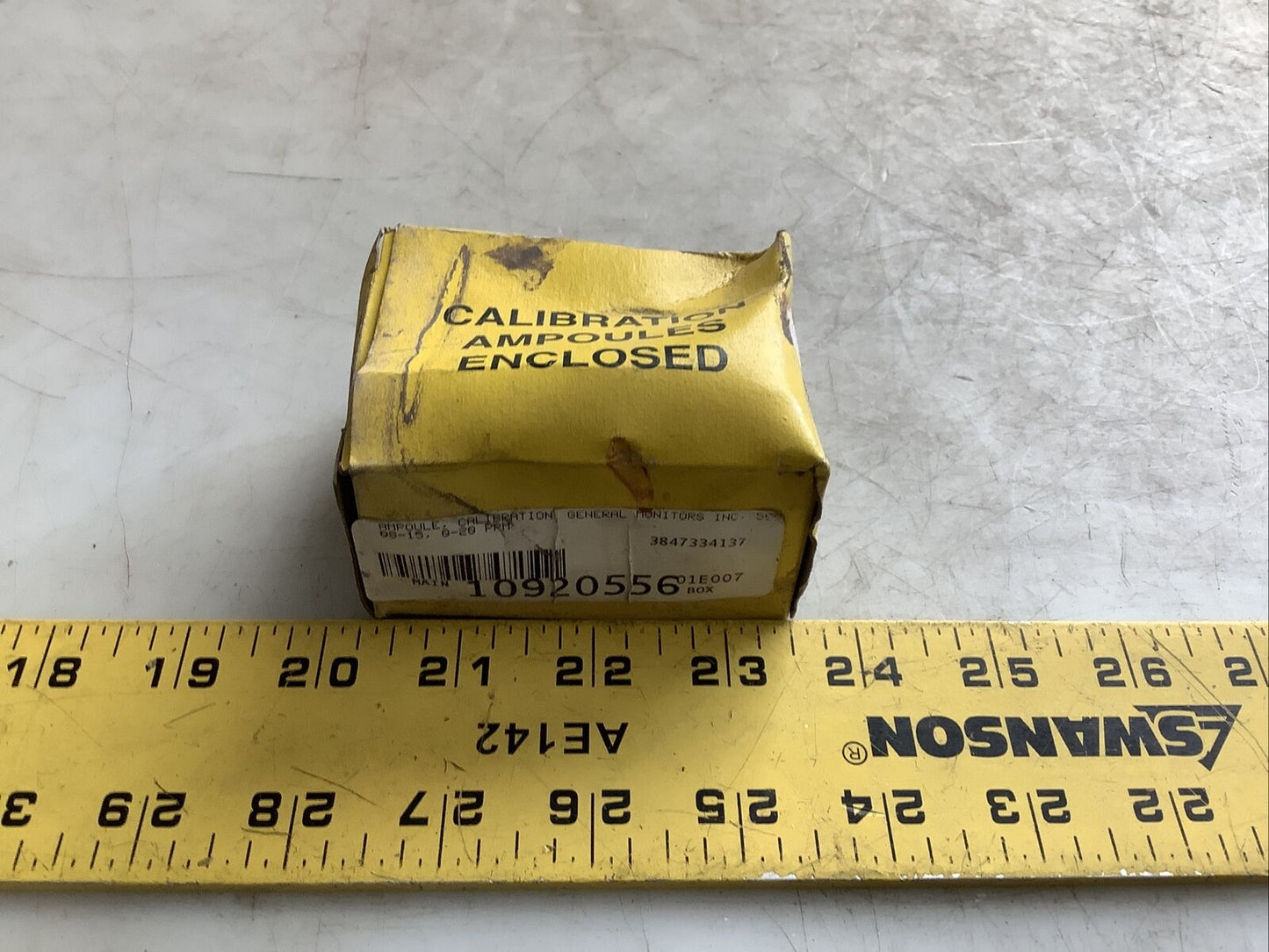 GENERAL MONITORS INC H2S CALIBRATION AMPOULES 50PM 678 - QTY 12