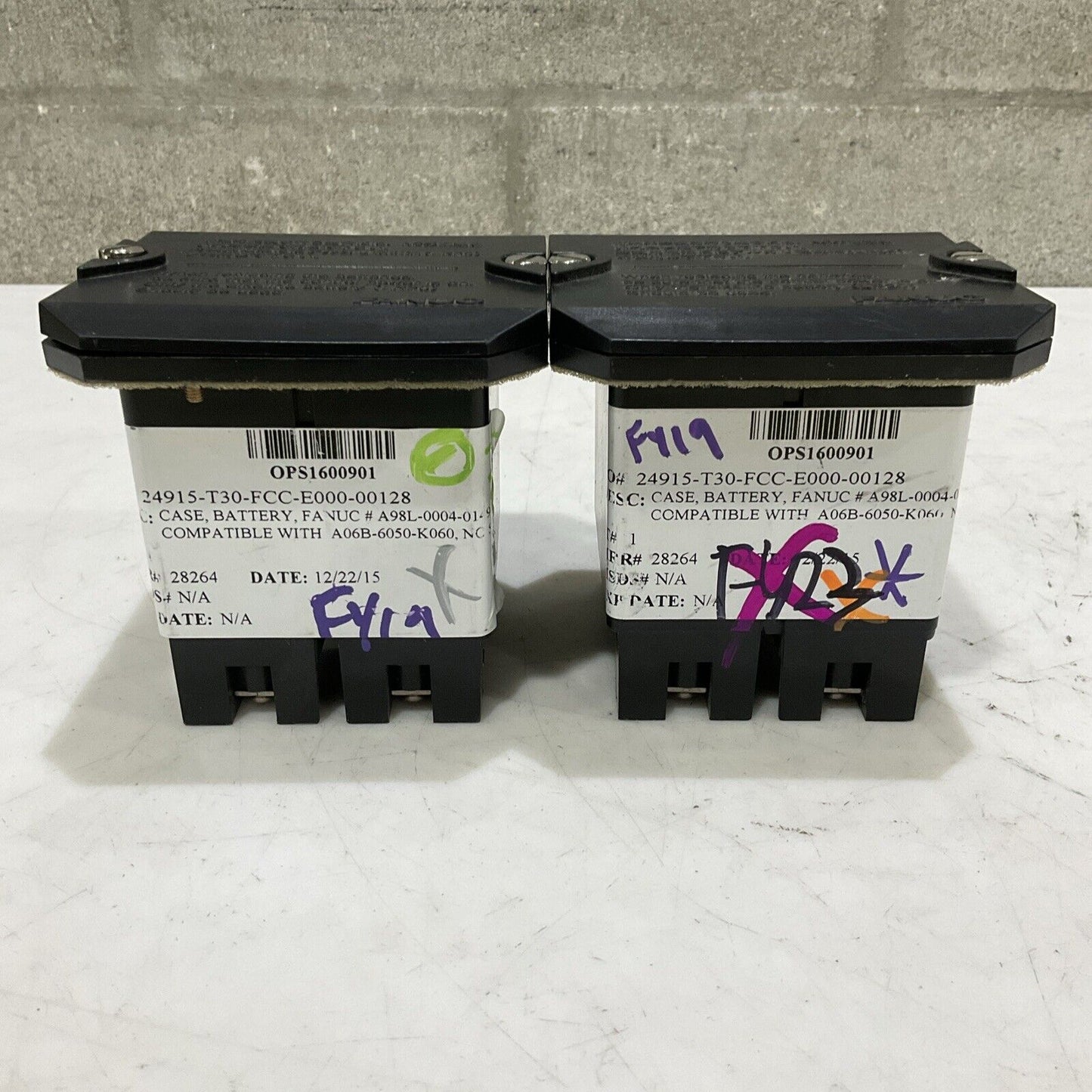 FAUNC A06B-6050-K060 BATTERY CASE LOT OF 2 P7P