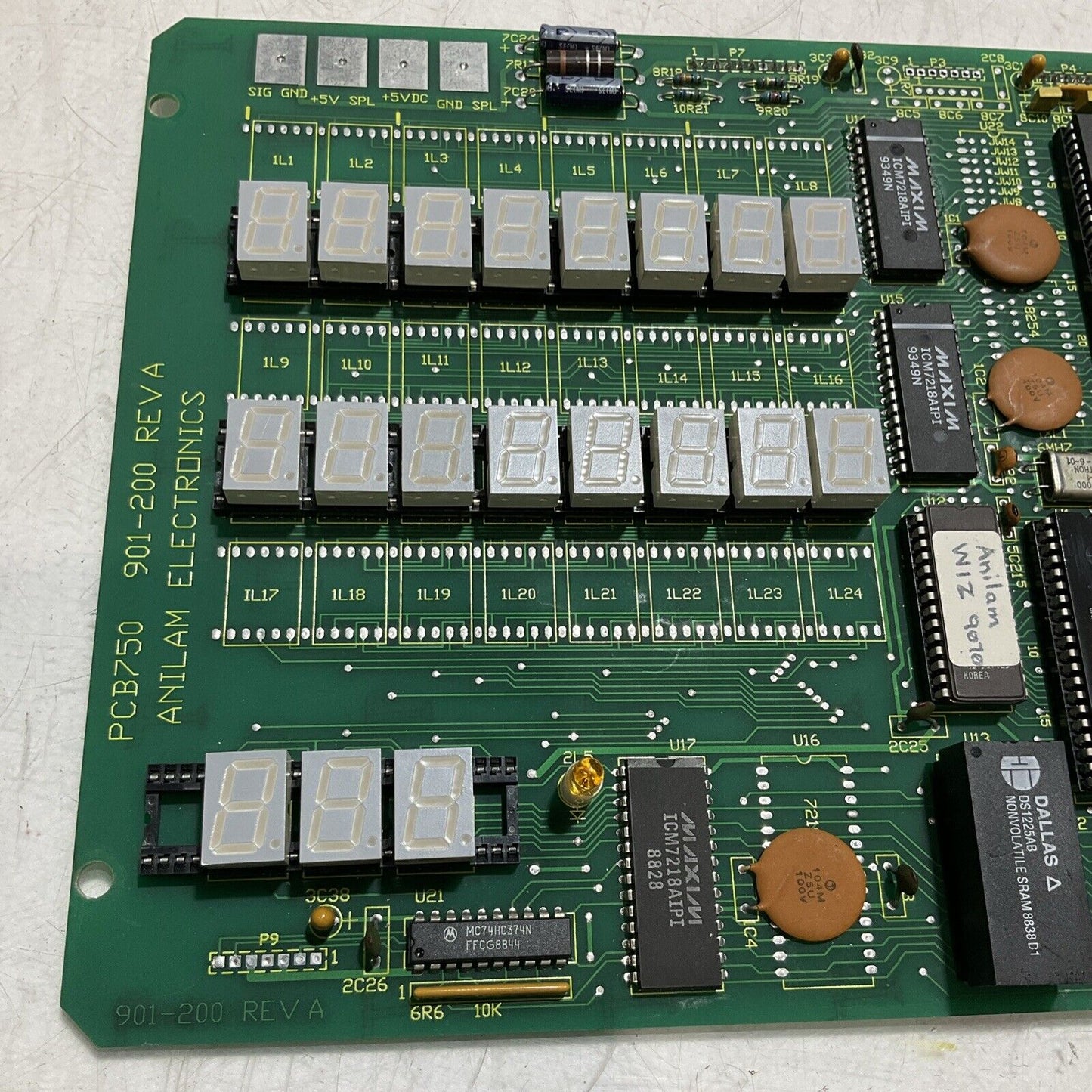 ANILAM ELECTRONICS   PCB750 901-200 REVA  RELAY CIRCUIT BOARD  U3S