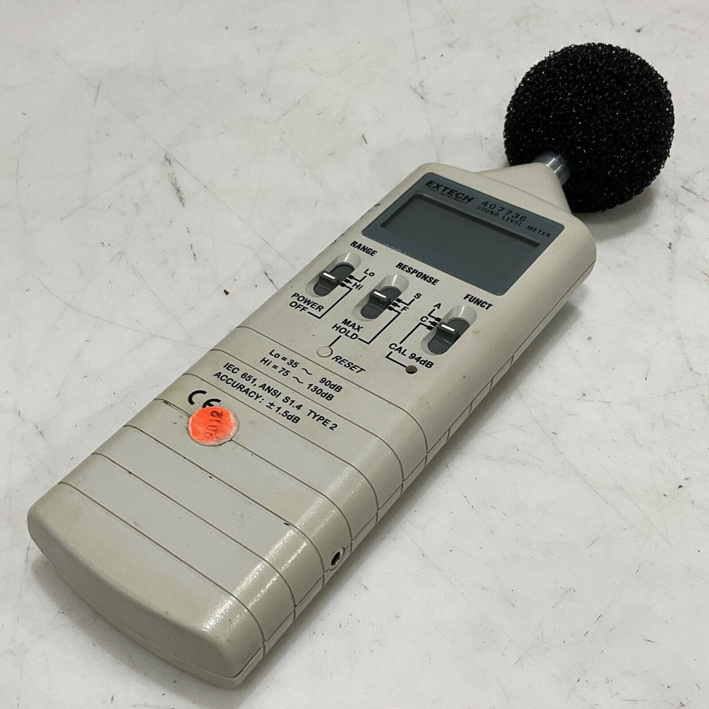 EXTECH 407736 SOUND LEVEL METER 006P 9V 001005901 P7P