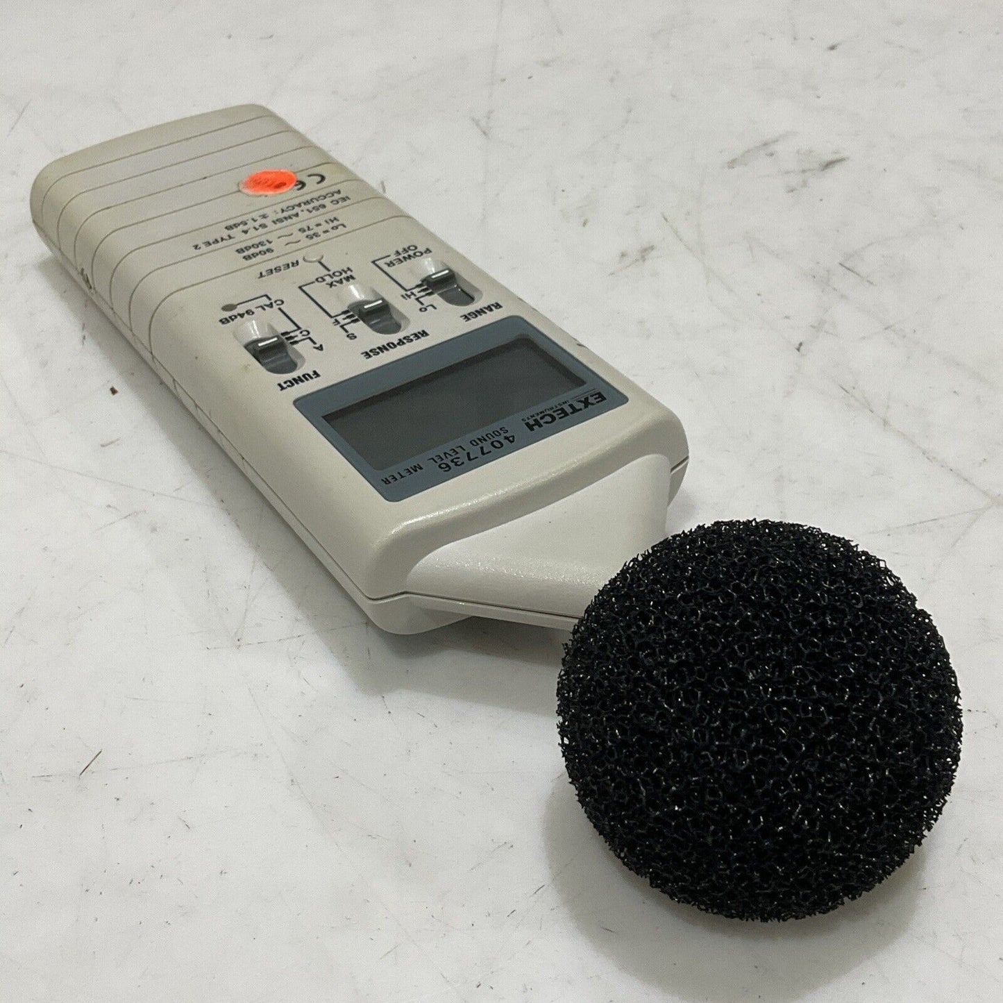 EXTECH 407736 SOUND LEVEL METER 006P 9V 001005901 P7P