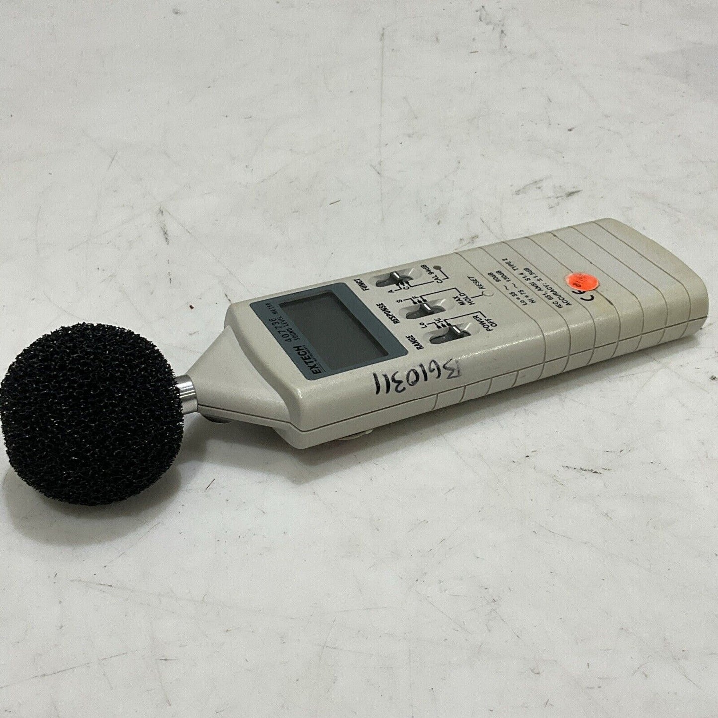 EXTECH 407736 SOUND LEVEL METER 006P 9V 001005901 P7P
