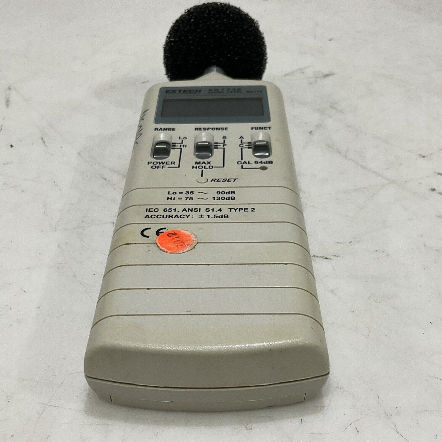 EXTECH 407736 SOUND LEVEL METER 006P 9V 001005901 P7P