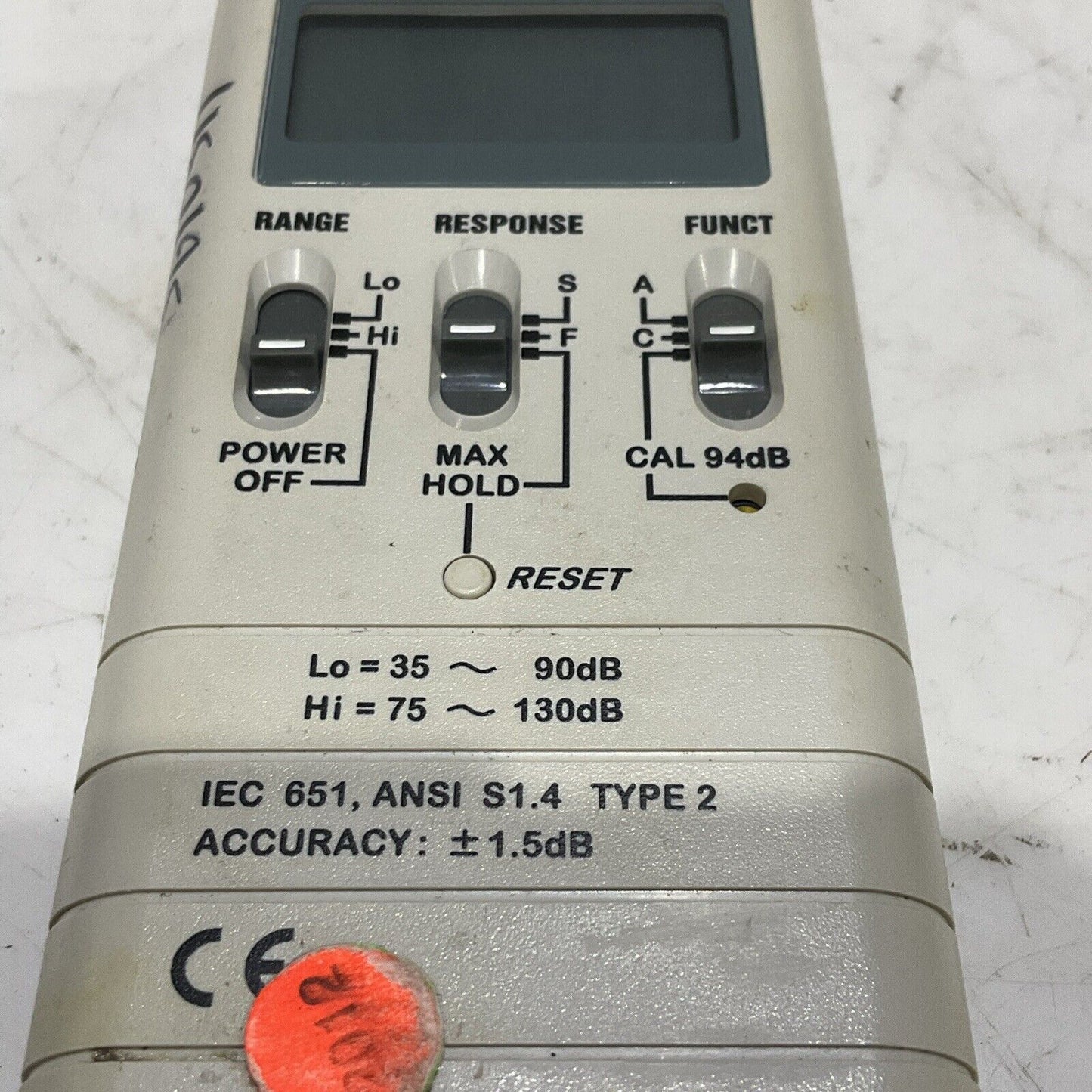 EXTECH 407736 SOUND LEVEL METER 006P 9V 001005901 P7P
