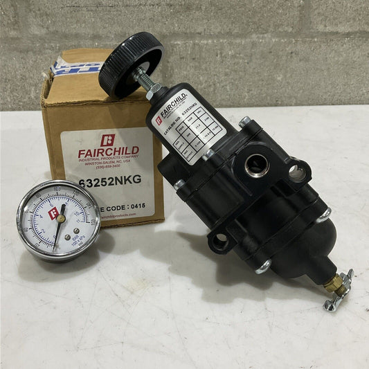 FAIRCHILD 63252NKG PNEUMATIC FILTER REGULATOR  63 300 PSIG 21 BAR 2100 KPA P7P