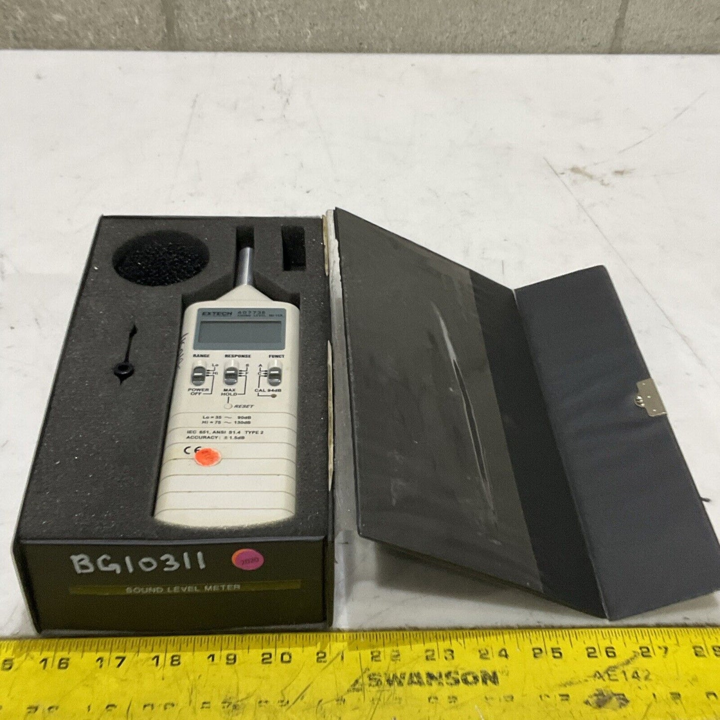 EXTECH 407736 SOUND LEVEL METER 006P 9V 001005901 P7P