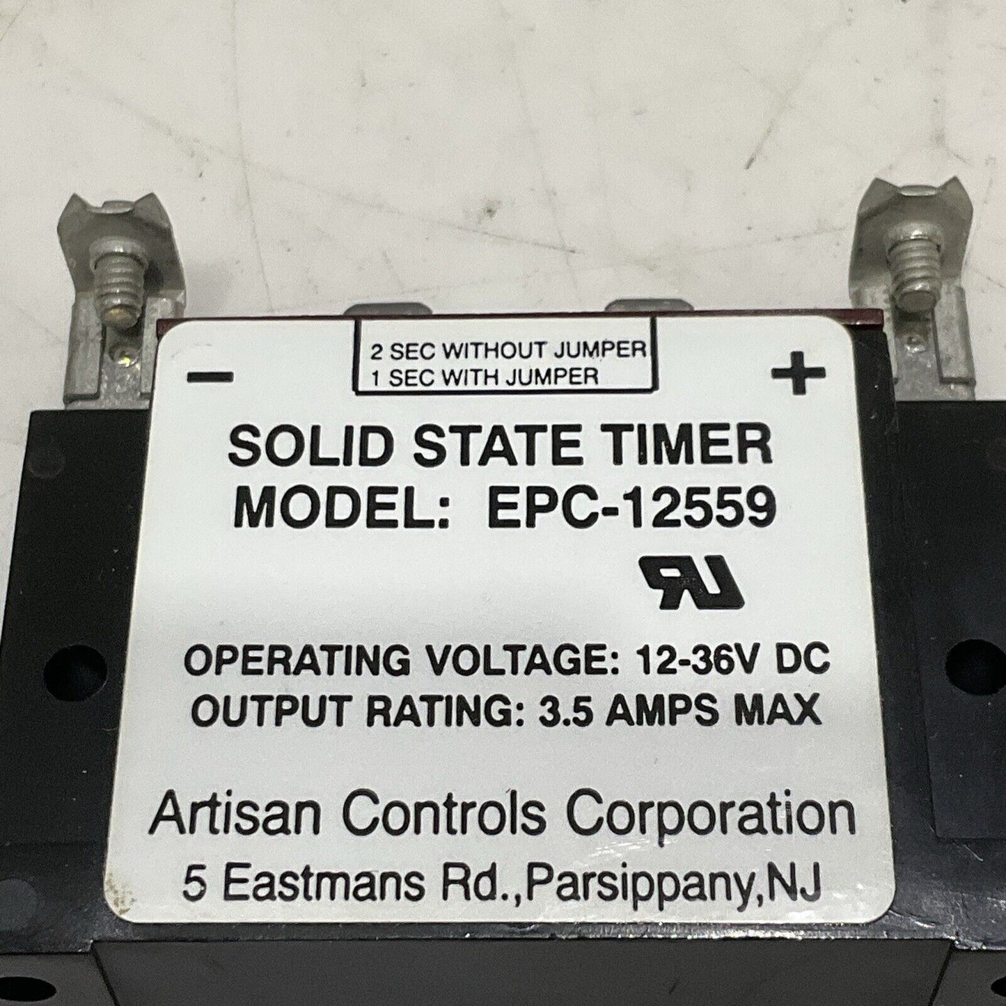 ARTISAN CONTROLS CORPORATION EPC-12559 SOLID STATE TIMER 12-36V DC 3.5A P7P