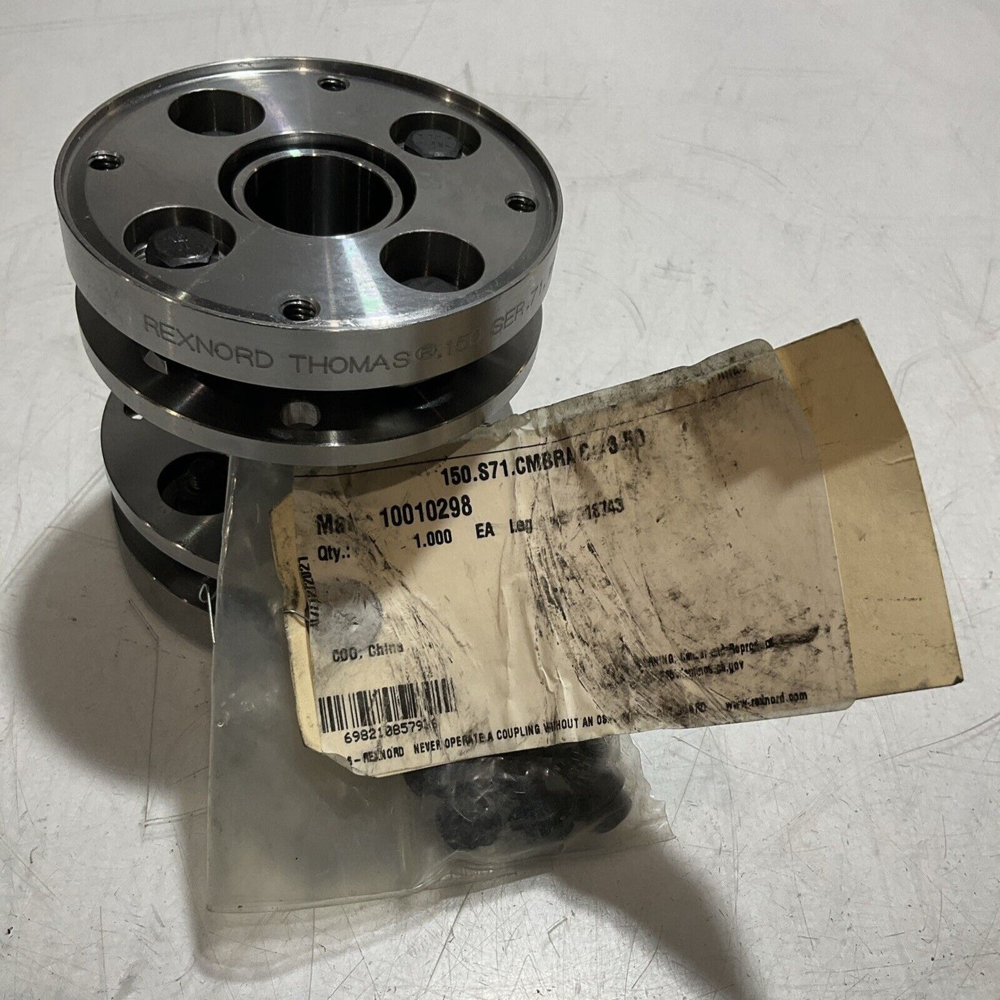 REXNORD  THOMAS 10010298 150.S71.CMBRA C=3.50 ASSEMBLIES DISC COUPLING PART  U3S