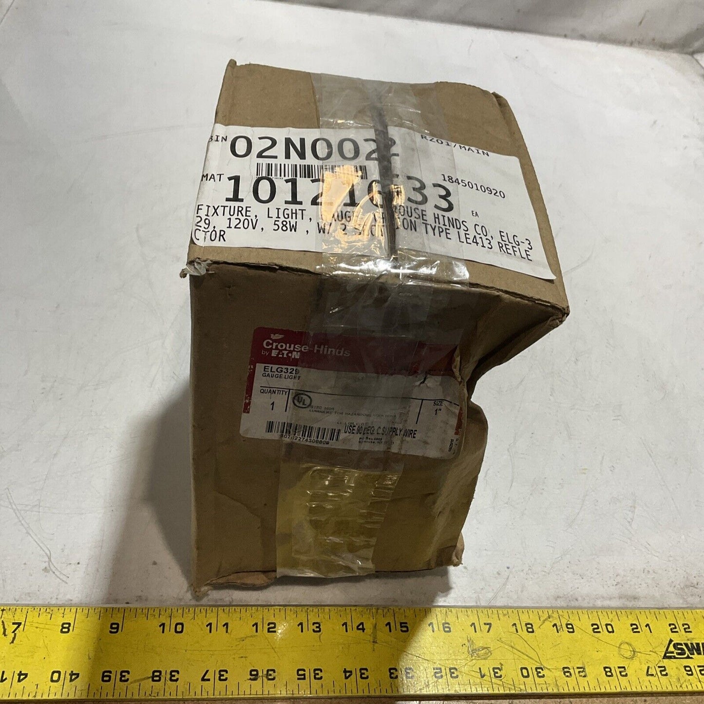 CROUSE-HINDS EATON  ELG329  GAUGE LIGTH 120V 58W  T4AMAX VOLTS  U3S