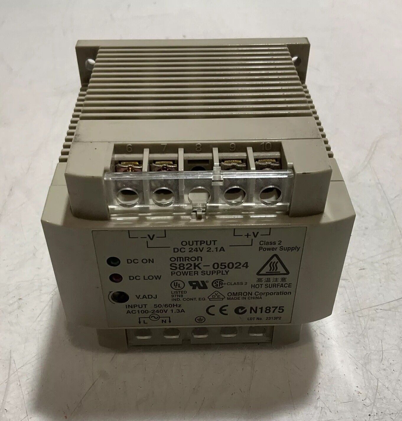 OMRON S82K-05024 24 VDC 2.1A 50/60HZ  N1875  POWER SUPPLY  U3S