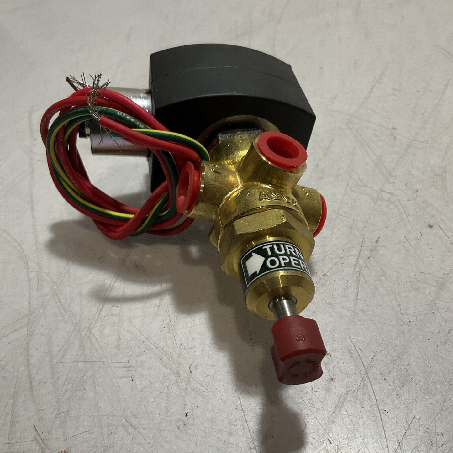 ASCO REDHAT  EF8320G198MS BRASS SOLENOID 1/4 3W VALVE  U3S