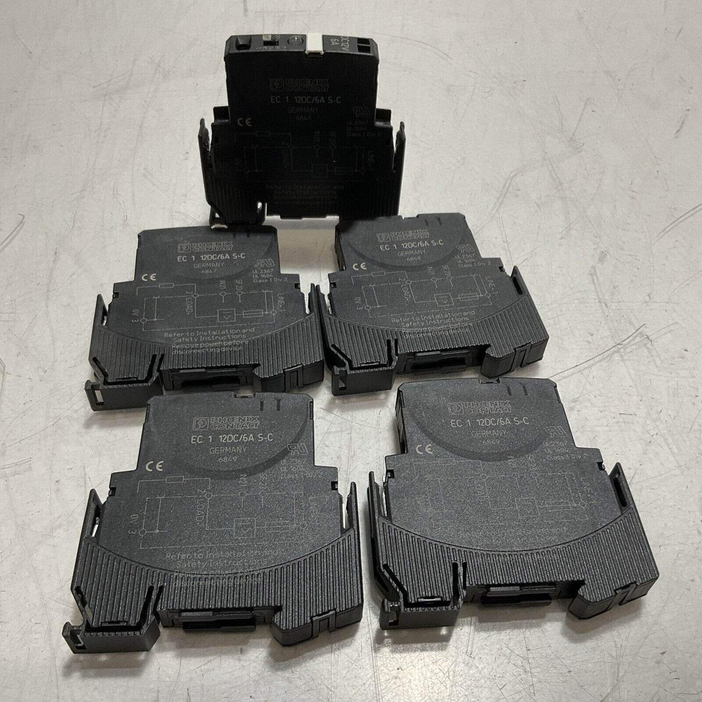 PHOENIX CONTACT 3000758 EC 1 12DC/6A S-C ELECTRIC CIRCUIT PROTECTOR LOT OF 5 G7T