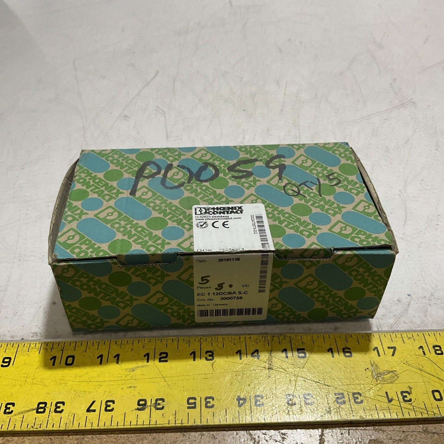 PHOENIX CONTACT 3000758 EC 1 12DC/6A S-C ELECTRIC CIRCUIT PROTECTOR LOT OF 5 G7T