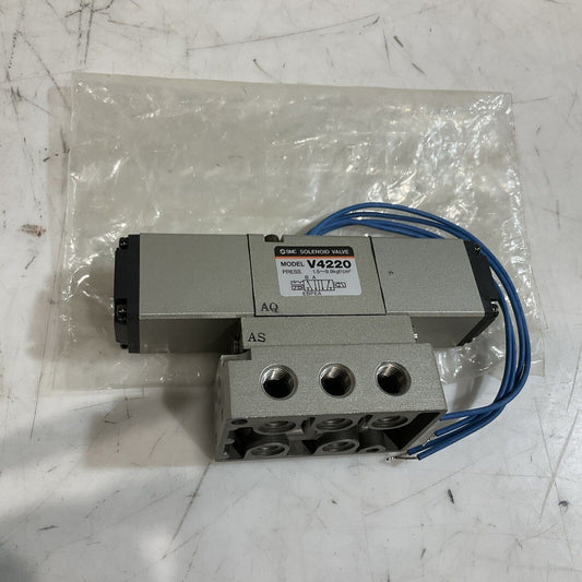 SMC V4220 SOLENOID VALVE PRESS  1.5-9.9KGF/CM2  333