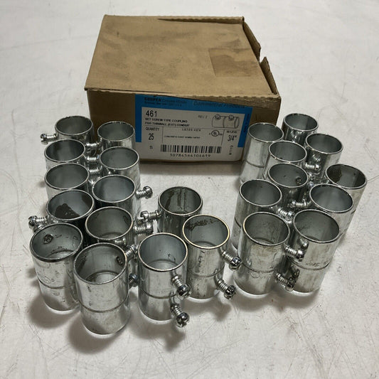 COOPER CROUSE-HINDS  461 SET SCREW TYPE COUPLING  SIZE 3/4  QTY 25 PIECES 222