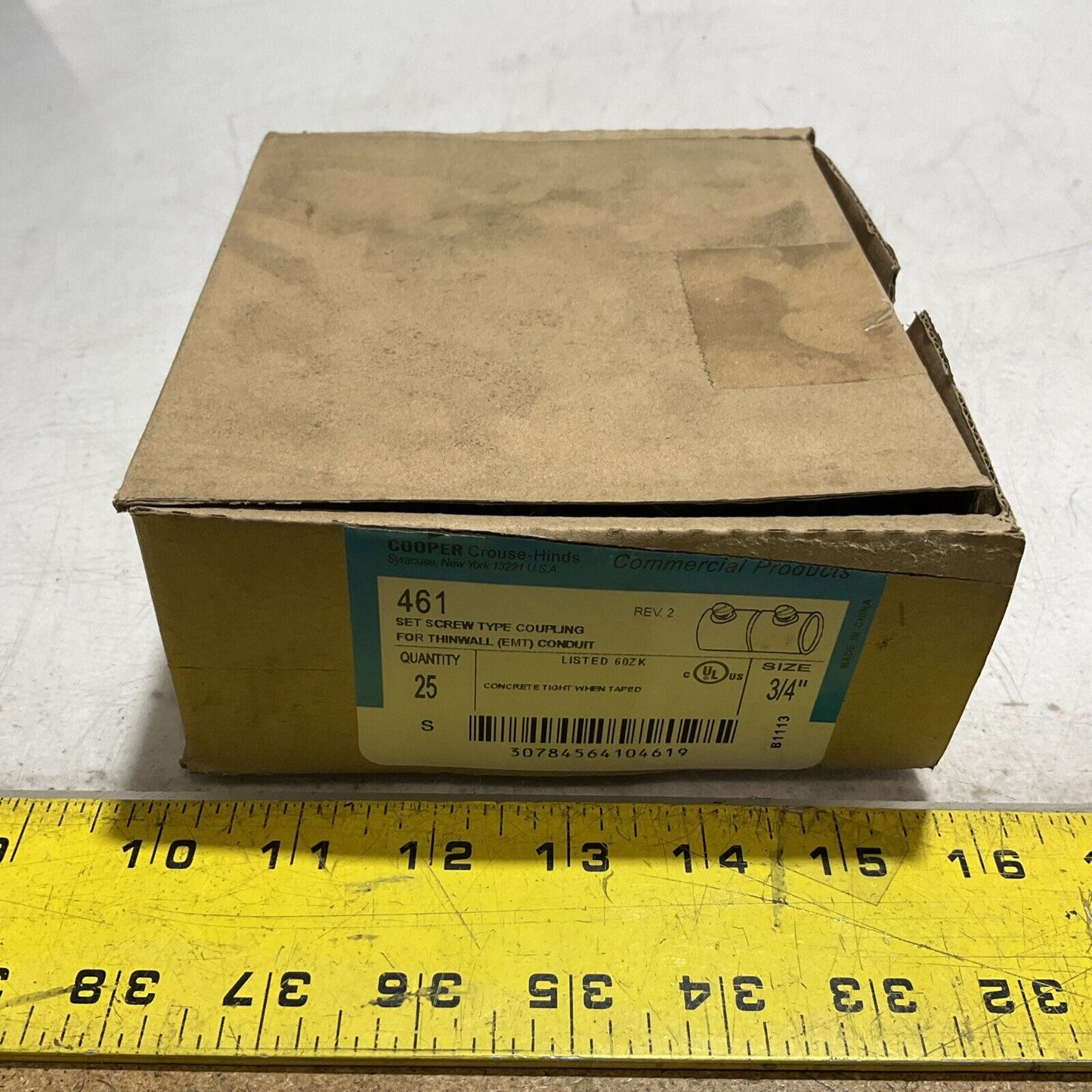 COOPER CROUSE-HINDS  461 SET SCREW TYPE COUPLING  SIZE 3/4  QTY 25 PIECES 222