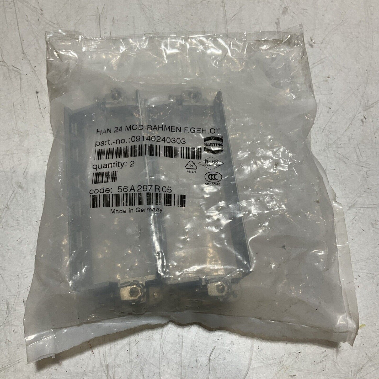 HARTING  09140240303  HAN 24 MOD-RAHMAN  F.GEH.OT  LOT OF 2  222