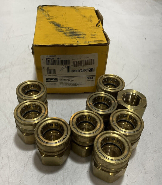 PARKER BPHC16-16F   1H COUPLER  QUICK COUPLING DIVISION FITTING QTY 9 PIECES 222