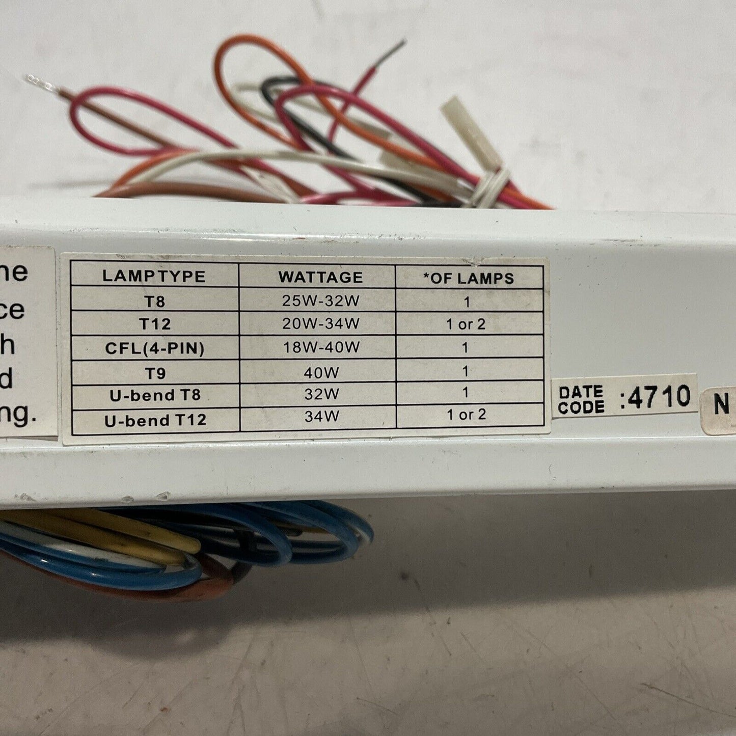 HOWARD BAL1400  LUMENS FLUORESCENT EMERGENCY BALLAST BATTERY CONNECTOR  U3S