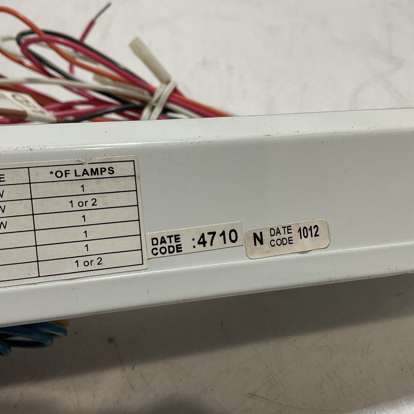 HOWARD BAL1400  LUMENS FLUORESCENT EMERGENCY BALLAST BATTERY CONNECTOR  U3S