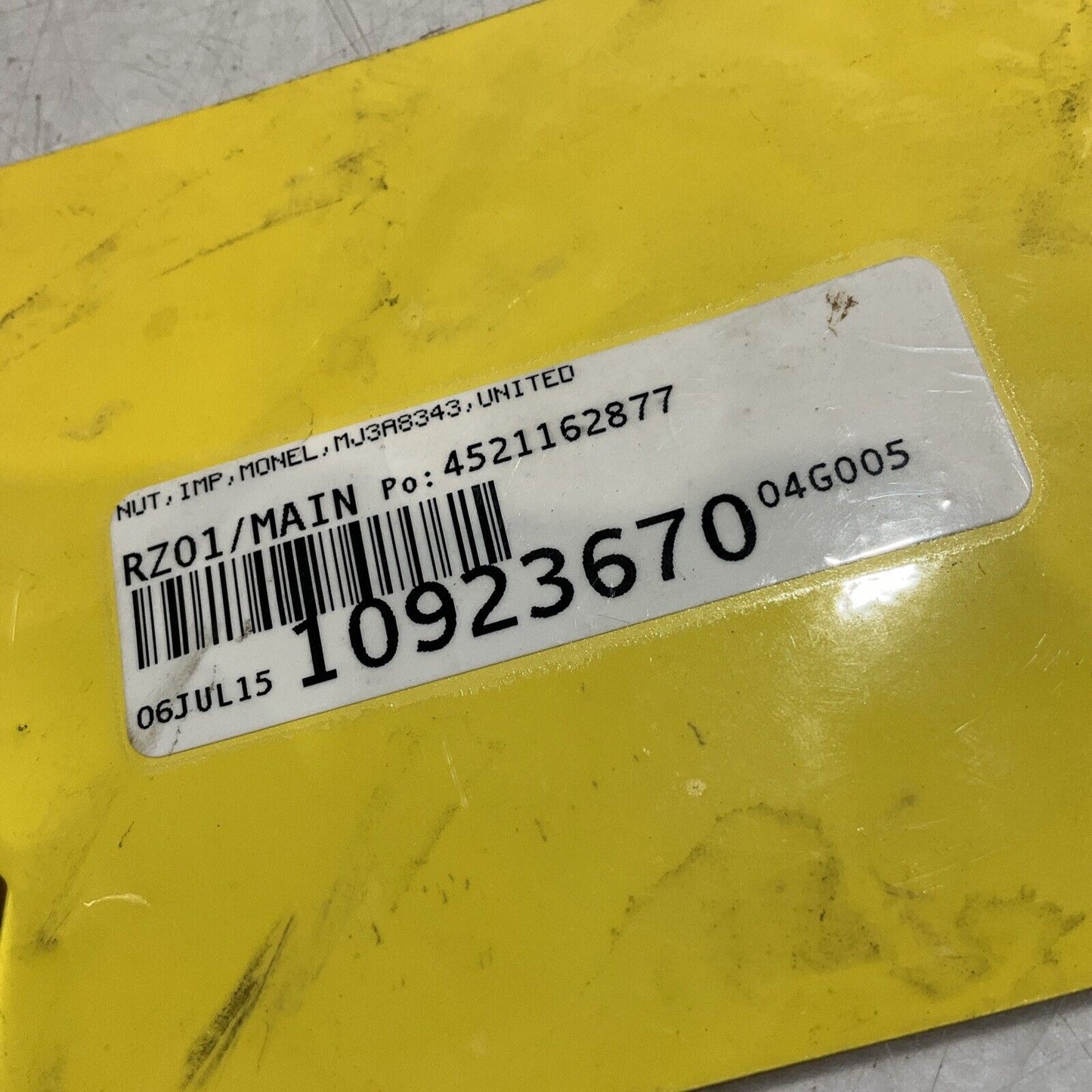 UNITED  MJ3A8343  IMPELLER  BRASS NUT MONEL  U3S