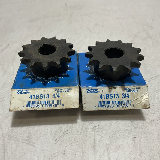 MARTIN 41BS13  SIZE 41 3/4IN PITCH 1IN BORE TO SIZE  SPROCKET LOT OF 2  678