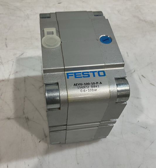FESTO  AEVU-100-10-P-A  PNEUMATIC  COMPACT AIR CYLINDER  C2H