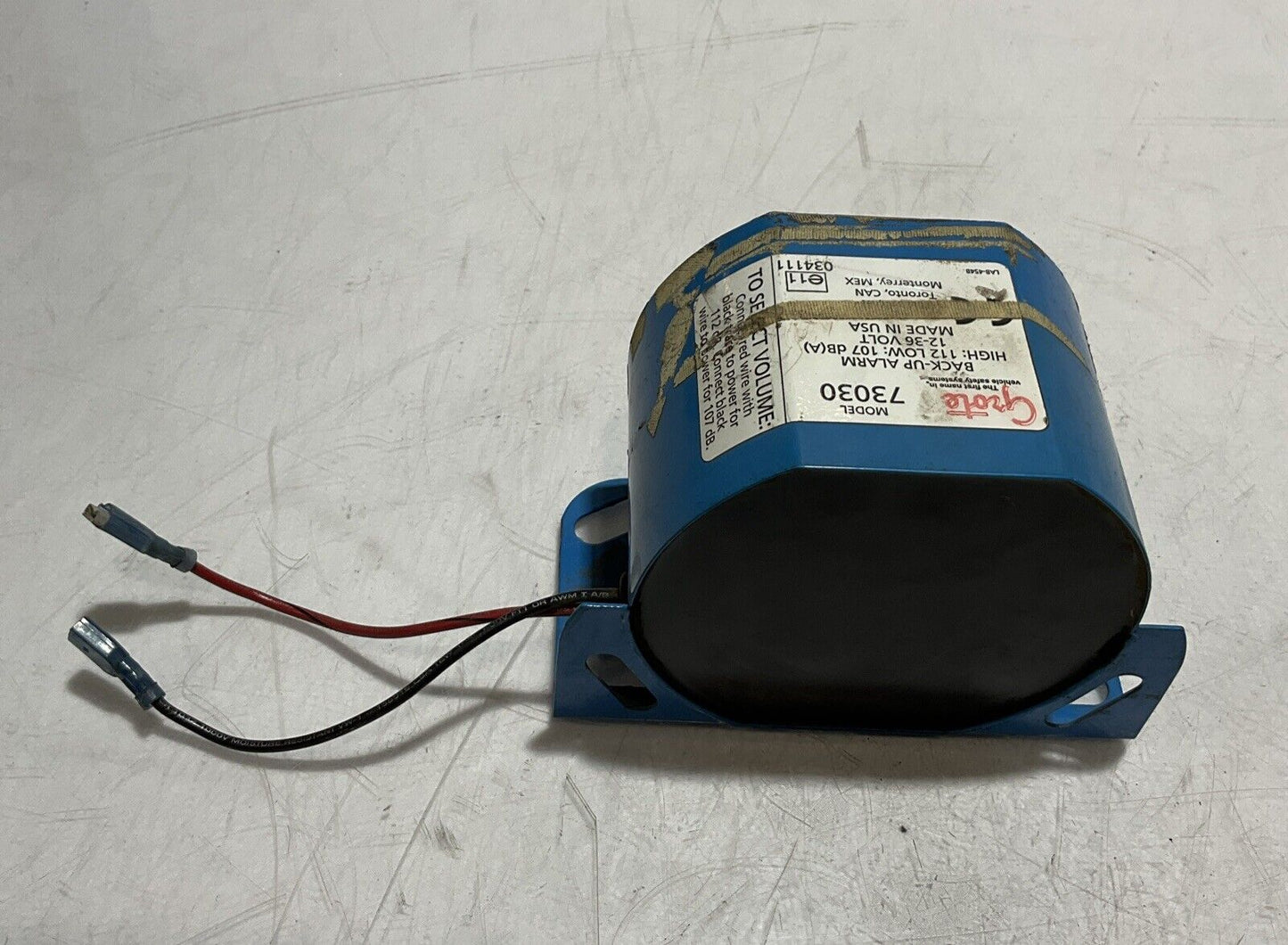 GROTE INDUSTRIES 73030 STANDARD  TONE  BACK UP ALARM REVERSE MOUNTED 222