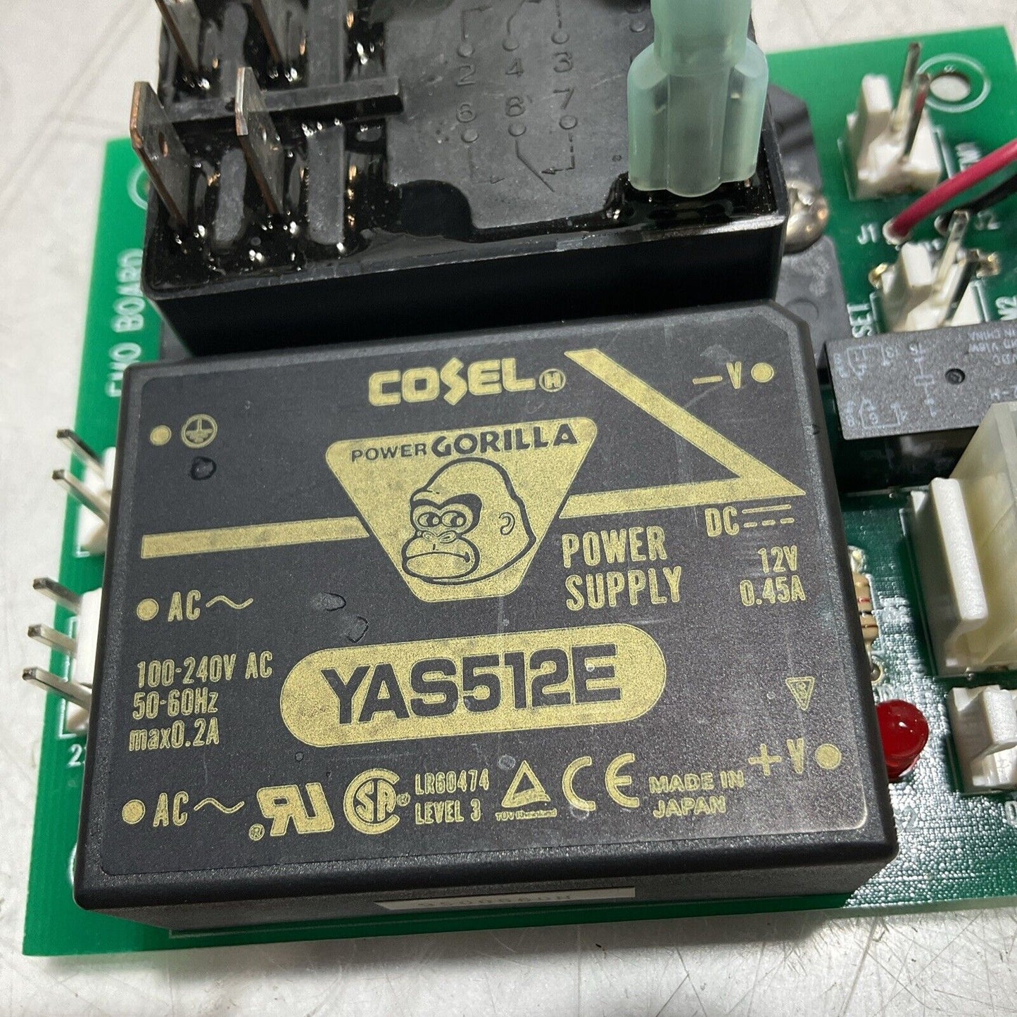 COSEL YAS512E  00832-4004-001 EMO CIRCUIT BOARD ASSEMBLY POWER SUPPLY  240V  U3S