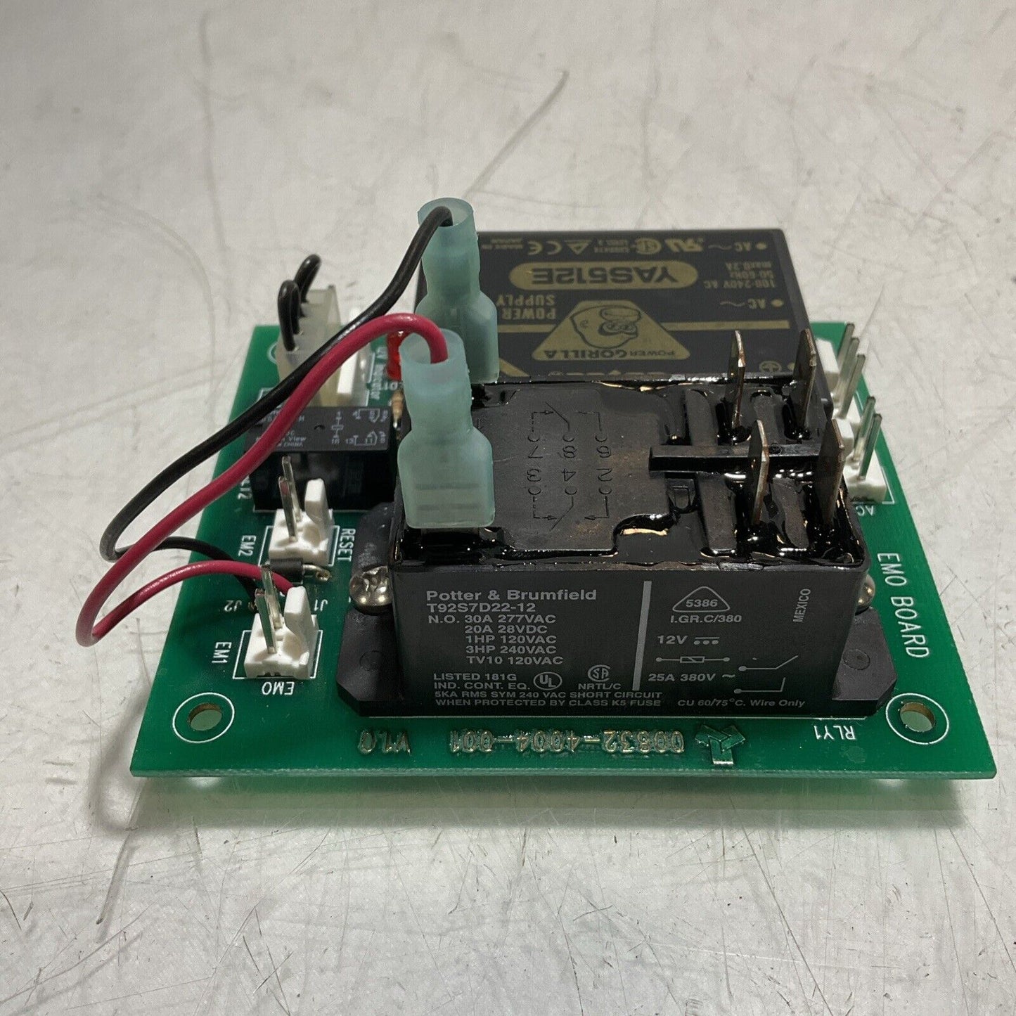 COSEL YAS512E  00832-4004-001 EMO CIRCUIT BOARD ASSEMBLY POWER SUPPLY  240V  U3S