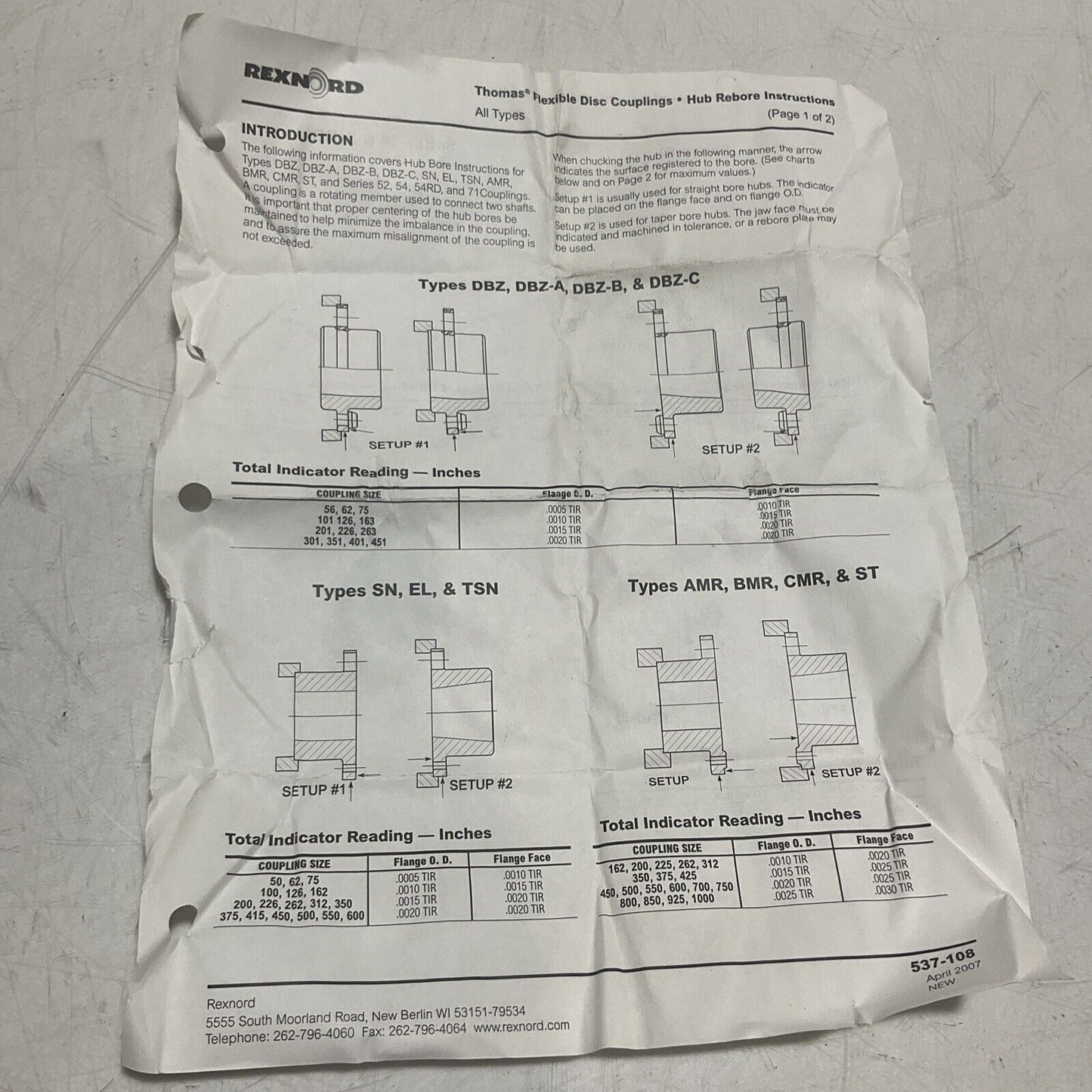 REXNORD  THOMAS  019899 SERIES 71 COUPLING DISC HUD,CPL 150 ROUGH BORE U3S