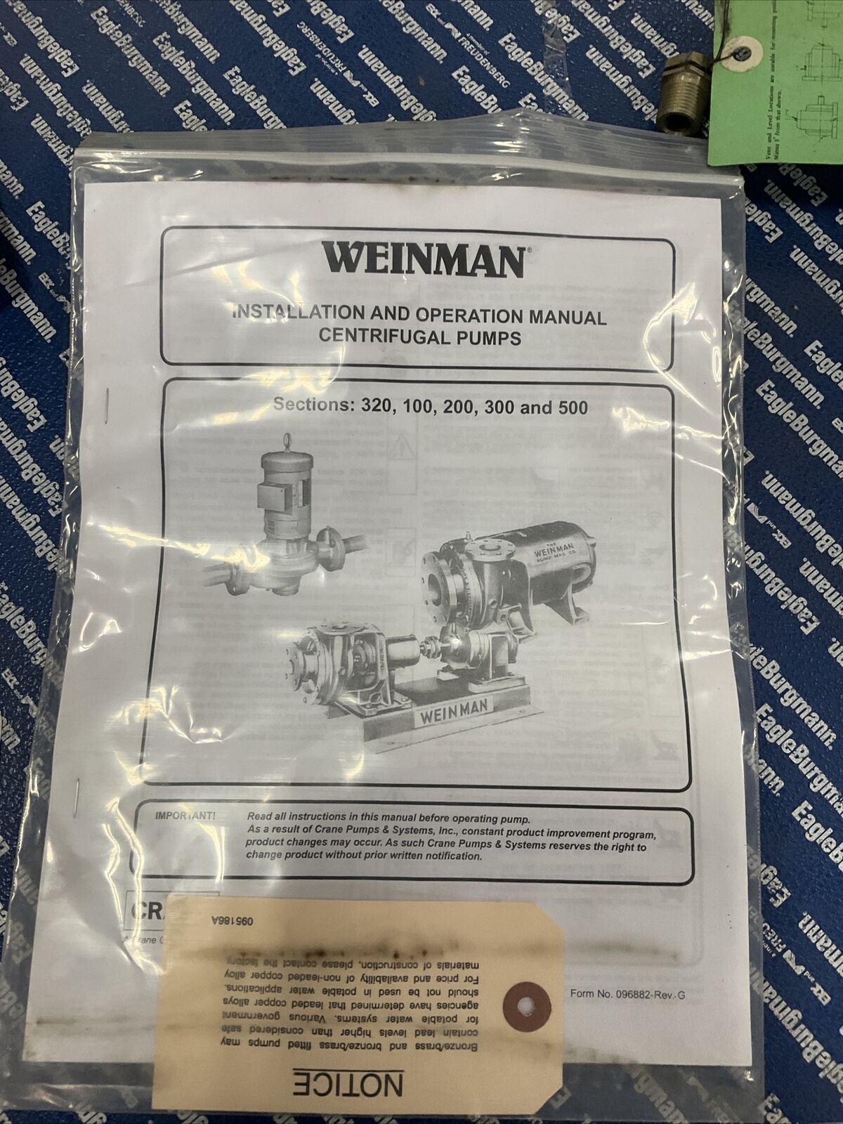 WEINMAN 6AC-5S24 BALDOR RELIANCE JL3504A THERMALLY PROTECTED MOTOR PUMP 373