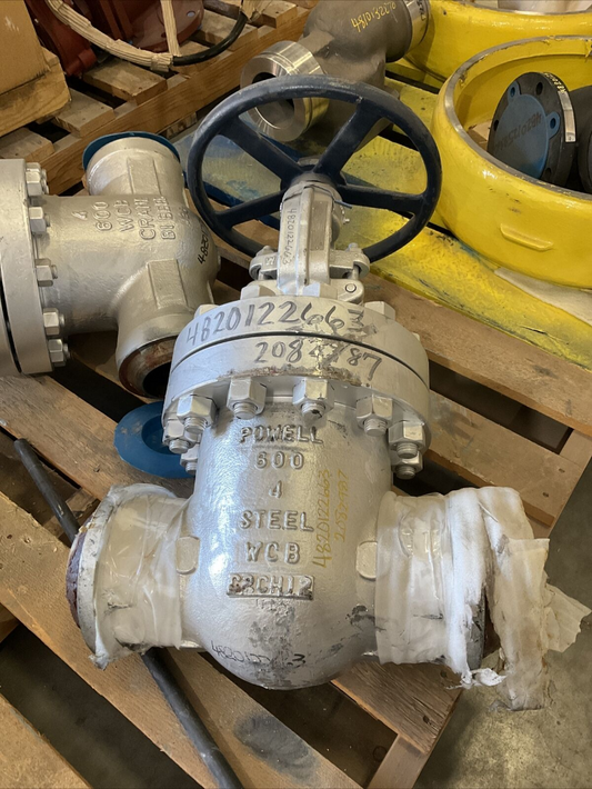 POWELL 600 4 WCB C2CH12 B16.34 Cl 600 76 1/2U GATE VALVE 1480 PSI