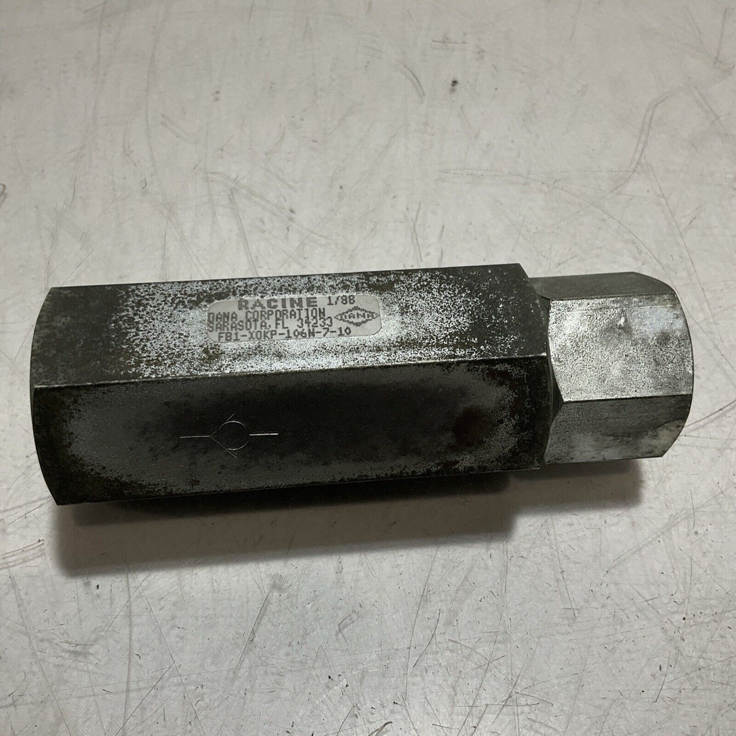RACINE FB1-X0KP-106N-7-10 HYDRAULIC CHECK VALVE 444-U3S