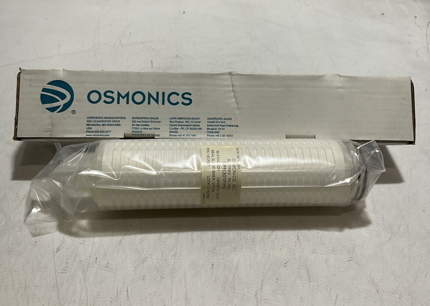 OSMONICS  FPN301FHV  VEOLIA FLOTREX  POLYPROPYLENE CARTRIDGE FILTER  554