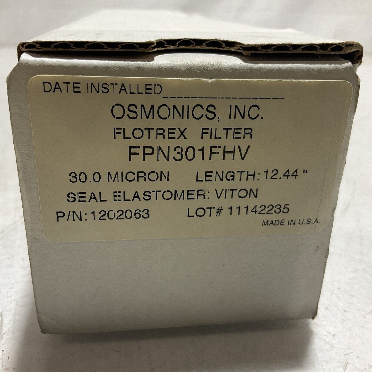 OSMONICS  FPN301FHV  VEOLIA FLOTREX  POLYPROPYLENE CARTRIDGE FILTER  554