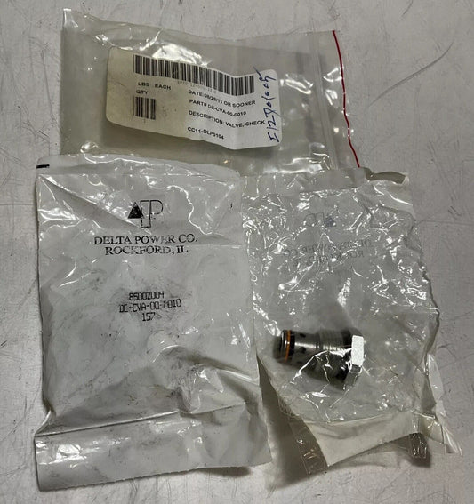 DELTA POWER  DE-CVA-00-0010 85002004 DIRECT ACTING CHECK VALVE LOT OF 2  U3S