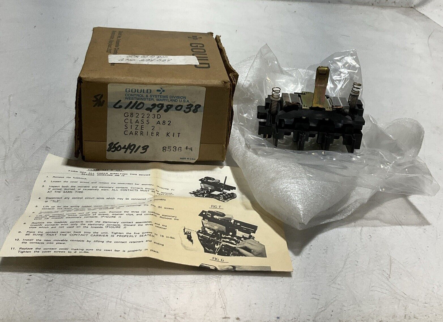 GOULD G82223D CLASS  A82 SIZE 2 CARRIER KIT  373-U3S