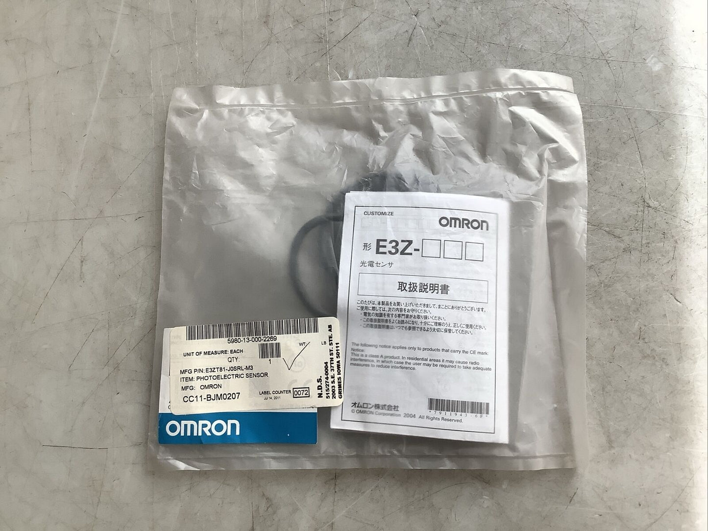 OMRON E3Z-T81-J0SRL-M3 PHOTOELECTRIC SENSOR U3S