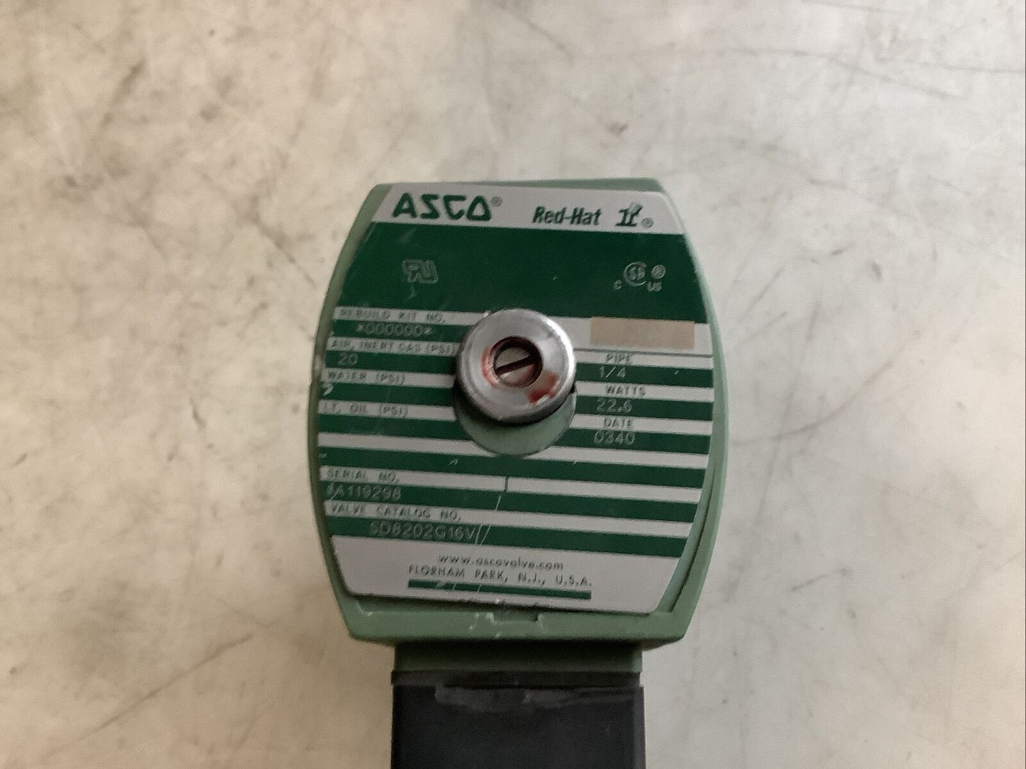ASCO 8908A001 AND SD8202G16V SOLENOID VALVE 476