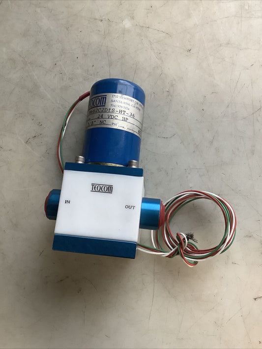 TEQCOM M662C2DFS-HT-36 MINIATURE SOLENOID VALVE 24VDC HP 40PSI 3/8IN NC 476