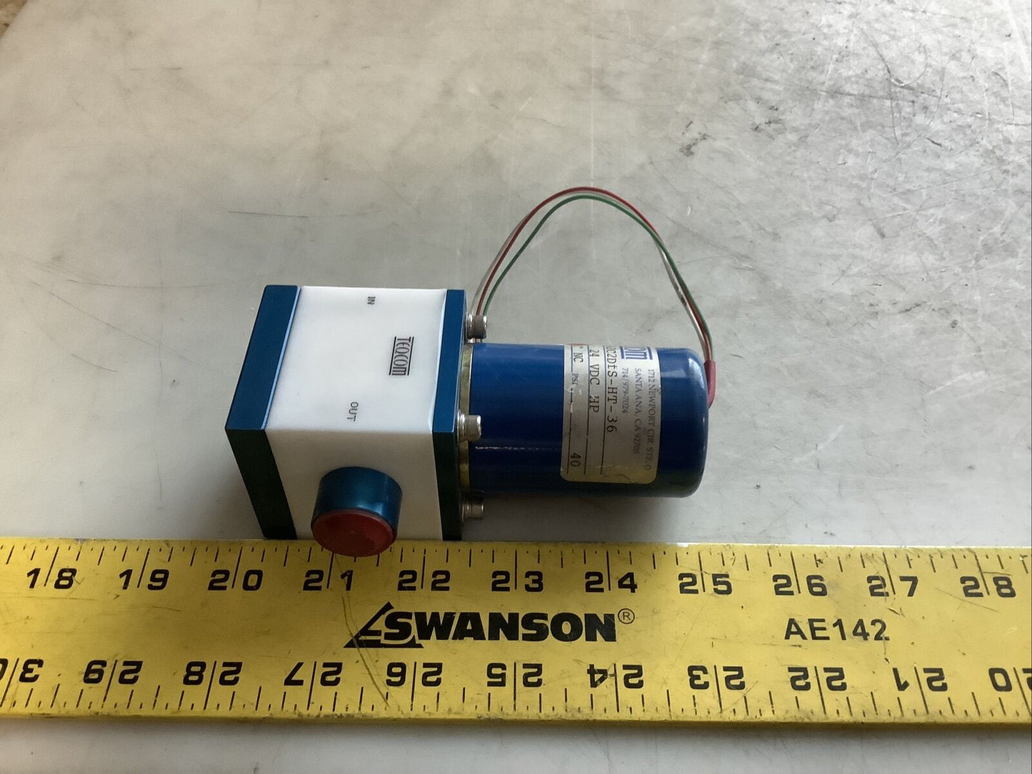 TEQCOM M662C2DFS-HT-36 MINIATURE SOLENOID VALVE 24VDC HP 40PSI 3/8IN NC 476