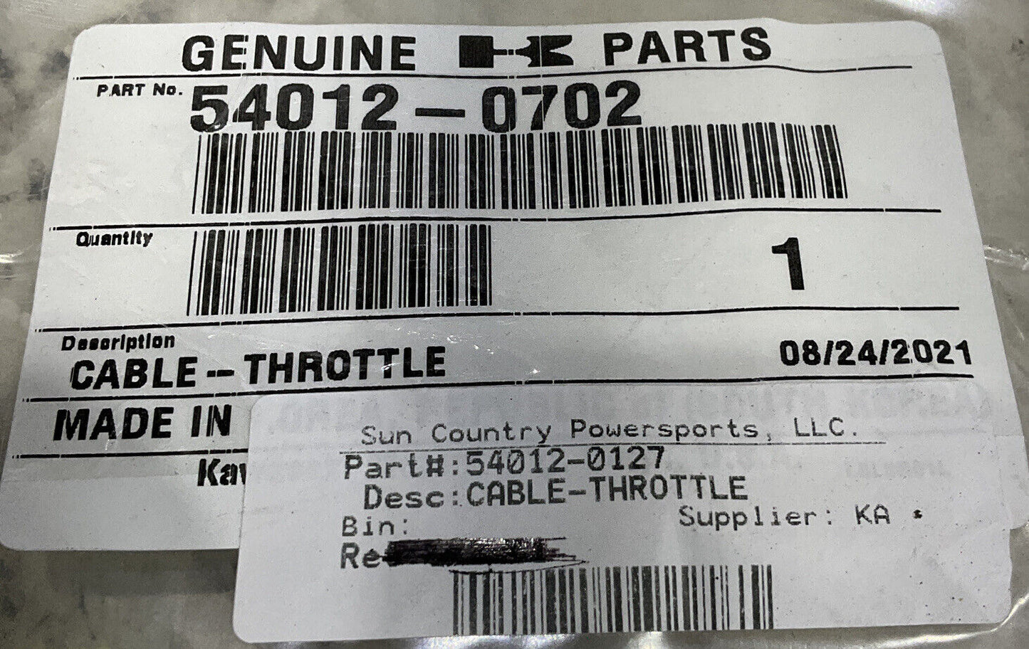 KAWASAKI OEM 54012-0702 THROTTLE CABLE 476