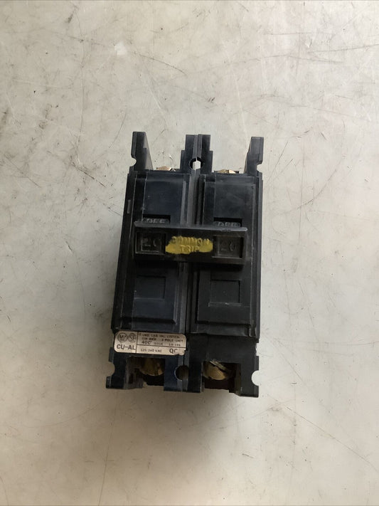 WESTINGHOUSE CU-AL CIRCUIT BREAKER 120/240VAC 20A 2 POLE 476