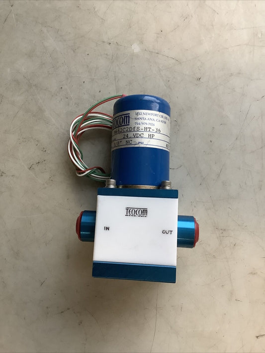 TEQCOM M662C2DFS-HT-36 MINIATURE SOLENOID VALVE 24VDC HP 40PSI 3/8IN NC 476