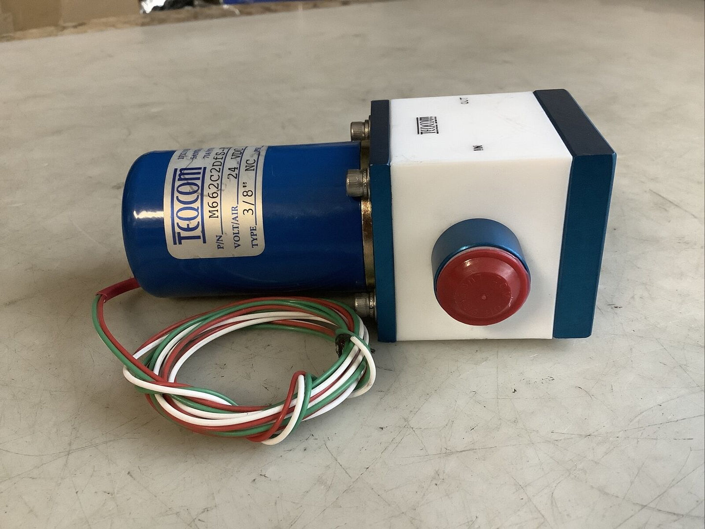 TEQCOM M662C2DFS-HT-36 MINIATURE SOLENOID VALVE 24VDC HP 40PSI 3/8IN NC 476