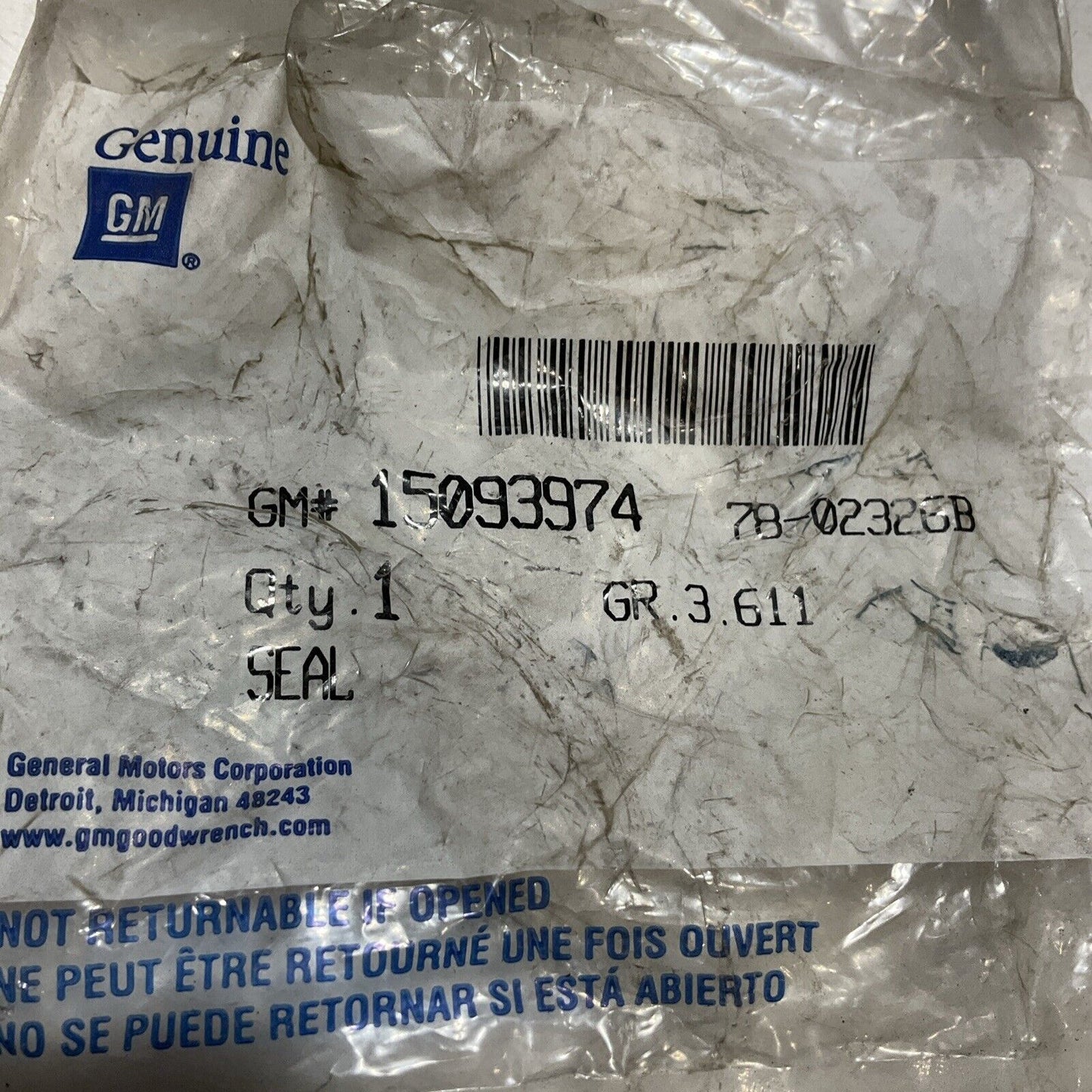 GM 15093974  78-02326B EXHAUST MANIFOLD PIPE SEAL FLANGE   476-U3S