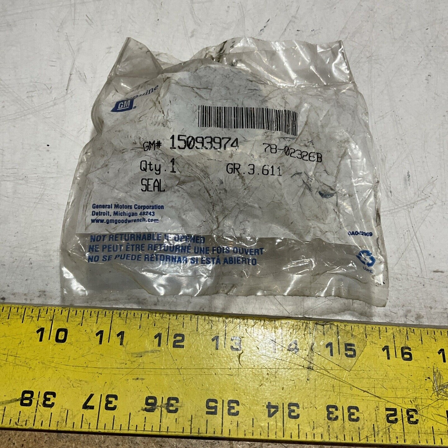 GM 15093974  78-02326B EXHAUST MANIFOLD PIPE SEAL FLANGE   476-U3S